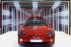 科技与国风的碰撞 特斯拉Model S Plaid西安巡展火了