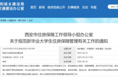 西安推出大学生住房保障新政策